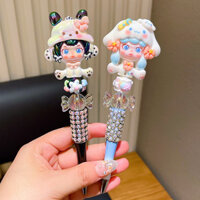Bút bi màu đen hoạt hình Sanrio bút Diy sáng tạo Rhinestone công chúa bút màu bút đặc biệt cho các em gái thi [xds]
