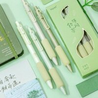 Bút bi mực gel Lopet thiết kế Trendy mực đen 0.5mm, cây viết cute cài kim loại Tuệ Minh [Link tổng hợp]