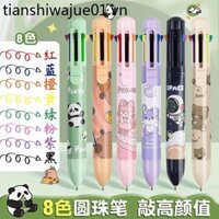 Bút Bi Nhiều Màu 8 Màu Bút Dầu Màu Tám Màu Đa Chức Năng Trong Một Bút Loại Đẩy Bút Bi Đỏ Đen Xanh Cho Ghi Chú Hoạt Hình Dễ Thương Sáng Tạo Bút Gel Bán Buôn