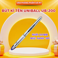 Bút Bi Nước Kí Tên Mực Gel UNIBALL UB-200 Chính Hãng Ngòi 0.8mm