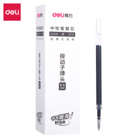 Bút Bi Nước Mực Gel Ngòi 0.5mm Siêu Mướt Nhiều Mực Deli - Dành Cho Văn Phòng Sinh viên Học Sinh - S18-B S18-A - Ruột Bút - Đen