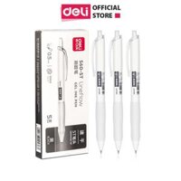 Bút Bi Nước Mực Gel Ngòi 0.5mm Deli - Thiết Kế Vỏ Trong Suốt Dành Cho Văn Phòng Học Sinh - S60 - Bút Gel Đen