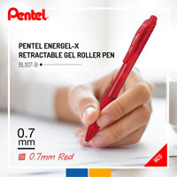 Bút Bi Nước Nhật Bản Mực Gel Pentel Energel BL107  Trơn Mượt Siêu Nhanh Khô Ngòi 0.7mm nhiều màu - Đỏ  BL107-B