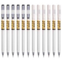Bút bi nước văn phòng Deli mực gel ngòi 0.5mm mực đều nét chữ đẹp phù hợp viết sổ tay ghi chép, văn phòng, học sinh A117 - Bút gel mực đen