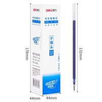 Bút bi nước văn phòng Deli mực gel ngòi 0.5mm mực đều nét chữ đẹp phù hợp viết sổ tay ghi chép, văn phòng, học sinh A117 - Ngòi thay thế xanh