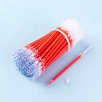 Bút bi nước văn phòng mực gel 0.5mm mực đều nét chữ đẹp đủ màu xanh đen đỏ B18 - Đỏ - Ruột bút