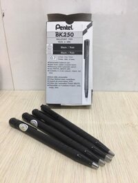 bút bi pentel bk 250 hộp 12 cây - đen