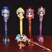 Bút bi trang điểm mặt opera Bắc Kinh phong cách Trung Quốc phiên bản Q bút nhân vật opera hoạt hình quà lưu niệm du lịch sáng tạo đồ dùng văn phòng