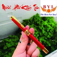 Bút bi vỏ màu đỏ/Bút ký khắc tên BYL-100