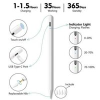 Bút cảm ứng COOQI có đèn hiển thị nguồn tích hợp cho điện thoại iOS và Android Máy tính bảng Windows