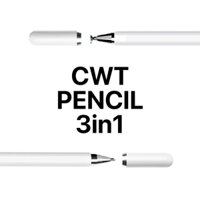Bút cảm ứng không cần sạc pin 3 in 1 CWT pencil dùng trên mọi thiết bị có màn hình cảm ứng