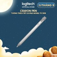 Bút cảm ứng Logitech Crayon dành cho iPad - Công nghệ kỹ thuật số như Apple Pencil, không độ trễ, sạc nhanh USB C - Hàng chính hãng