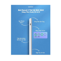 Bút Cảm Ứng Mẫu Pencil Gen 2 Cho iPad, Chức Năng Chống Chạm, Nét Nghiêng, Từ Tính Hút Chạm