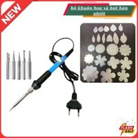 Bút cắt nhiệt 60W + Bộ khuôn Cắt hoa bằng inox không han gỉ bền đẹp