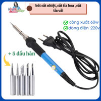 bút cắt nhiệt ,Bút tỉa hoạ tiết ren, cắt cánh hoa voan thủ công+ 5 đầu hàn