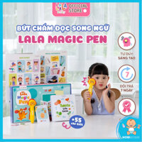 Bút chấm đọc Lala Magic Pen song ngữ Anh Việt đồ chơi âm thanh tích hợp nhiều chức năng thu âm Lalala baby