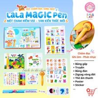 Bút Chấm Đọc Lala Magic Pen Song Ngữ Anh Việt - Đồ Chơi Âm Thanh Tích Hợp Đa Chức Năng kèm Thu Âm Cho Bé - Lalala baby