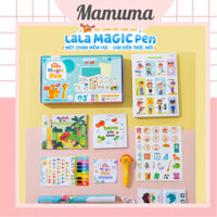 Bút chấm đọc Lala Magic Pen song ngữ Anh Việt đồ chơi âm thanh tích hợp nhiều chức năng thu âm bài yêu thích