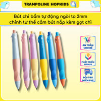 Bút Chì Bấm Tự Động Chỉnh Tư Thế Cầm Bút Ngòi To 2.0mm Hopkids Kèm Gọt Bút | Viết Chì 2B Ruột To Không Dễ Gãy