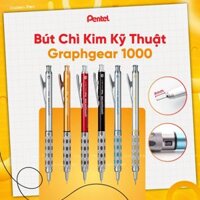 Bút Chì Cơ Khí Pentel Graphgrear 1000 – Thân Kim Loại Inox, Nét Chuẩn Xác – Bút Chì Bấm Ngòi 0.5mm