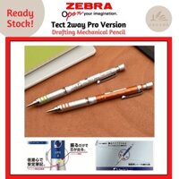 Bút chì cơ Zebra Tect 2way PRO - tay cầm kim loại 0,5 mm (cơ chế rung)