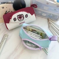 Bút chì COFORDOS, Túi đựng bút đa chức năng hoạt hình, Hộp bút chì cầm tay Kawaii dung tích lớn di động Trường học