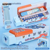 Bút Chì DITIPOO, Hộp Bút Hình Ô Tô Kim Loại, Ba Lớp Đa Năng Chất Lượng Cao Hộp Văn Phòng Phẩm Dung Tích Lớn Trường Học Văn Phòng