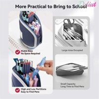 Bút chì đứng DDIUT, Túi bút chì có thể thu vào dọc 2 trong 1, Quà tặng Hộp đựng bút sinh viên cầm tay Đồ dùng để bàn