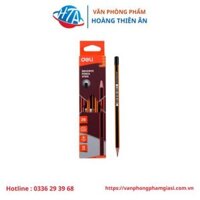Bút chì gỗ 2B Deli E37013/E37015(12 cây/hộp) – có gôm/không gôm