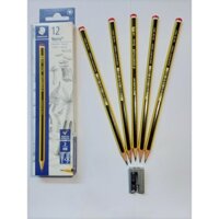 Bút chì gỗ HB Staedtler 120-HB và gọt chì thép Staedtler- Hàng chính hãng