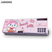 Bút Chì JURHOMIE, Hộp Bút Chì Hoạt Hình Hình Gấu Kỳ Lân, Nhựa Đa Năng Có Máy Tính Mài Đồ Dùng Học Tập Trẻ Em Thanh Thiếu Niên