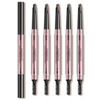 Bút chì kẻ mày hai đầu 3D tinh tế Yaqinuo, tô màu đều, lâu trôi, chống mồ hôi, không dễ lem, công cụ trang điểm để vẽ mày