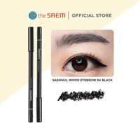 Bút Chì Kẻ Mày the SAEM Saemmul Wood Eyebrow Black 1.8g - 04 Black