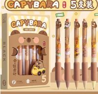 Bút chì kim bấm Capybara hình nổi KBX-6260B B154 Bút chì kim ngòi 0.5mm đêm tay hoạt hình dễ thương