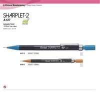 Bút chì kim kỹ thuật Pentel thân nhựa trong 0.70.9mm - A127A129 - Ngòi 0.9 mm,Đen