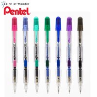 Bút Chì Kim Pentel Bấm Thân Giữa PD105T 0.5mm Và PD107T 0.7mm  Thiết Kế Thân Trong Đẹp Mắt - Đen-0.5mm-A