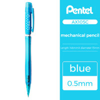 Bút Chì Kim Pentel Fiesta AX105C Ngòi 0.5mm  Thiết Kế Hiện Đại  Trang Bị Đầu tẩy  4 Màu Vỏ - Xanh da trời-S