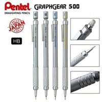 Bút Chì Kim Pentel Graphgear 500 Inox | Chì Kỹ Thuật Chuyên Nghiệp | Vẽ Phác Thảo, Kiến Trúc, Mỹ Thuật