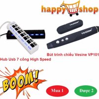 Bút chỉ laser Vesine VP101 chất lượng cao hỗ trợ công việc giảng dạy hội nghị hội thảo lớn đang rất được ưa chuộng Tặng kèm Hub chia 7 cổng Usb High Speed SR20