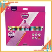 Bút chì màu 2 đầu 60 màu cao cấp MASTER ART S-SERIES, bút chì màu gỗ tự nhiên ( Thái Lan)