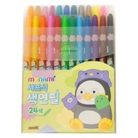 Bút chì màu cơ học Monami Pengsoo, 24 màu, 1 bộ