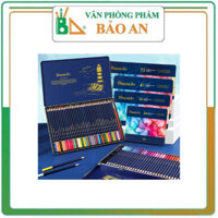 Bút Chì Màu Gốc Nước Cao Cấp Deli - Hộp Thiếc Kèm Cọ Vẽ - 24/36/48/72 Màu - Tô Màu Thiết Kế Vẽ Tranh
