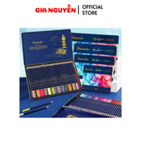 Bút Chì Màu Gốc Nước Cao Cấp Deli - Hộp Thiếc Kèm Cọ Vẽ - 24/36/48/72 Màu - Tô Màu Thiết Kế Vẽ Tranh