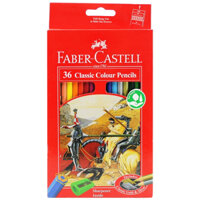 Bút Chì Màu Khô FABER CASTELL Classic Knight Kèm Chuốt 115856 (36 Màu)