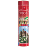 Bút Chì Màu Khô Lục Giác FABER CASTELL Castle 115827 (Hộp Thiếc Tròn 24 Màu Dài)
