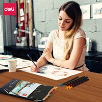 Bút chì màu nước cao cấp Deli 24 - 36 màu hộp kèm bút lông - 65186519 - 24 màu - 6518