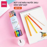 Bút chì màu nước Deli cao cấp chuyên nghiệp dạng cốc 12/24/36/48 màu - 68129/ 68130/ 68131/ 68132