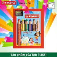 Bút chì màu STABILO Woody 3 in 1 CLK880-6C ( Hộp 6 màu)