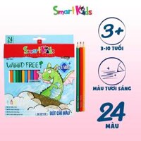 BÚT CHÌ MÀU WOOD FREE SK-CP105 SMARTKIDS 24 MÀUHỘP. Dành cho bé 6 tuổi - 12 tuổi. Màu sắc tươi sáng