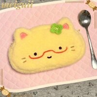 Bút Chì MEIGUII, Túi Đựng Bút Mèo Con Omelette Dung Tích Lớn, Túi Văn Phòng Phẩm Hoạt Hình Sang Trọng Đa Năng Văn Phòng Phẩm